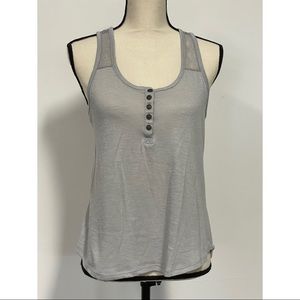 Neon Soul High-Low Tank Top Lace Gray Juniors Size M
